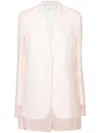 Sportmax Silk Single-breasted Jacket In Peach