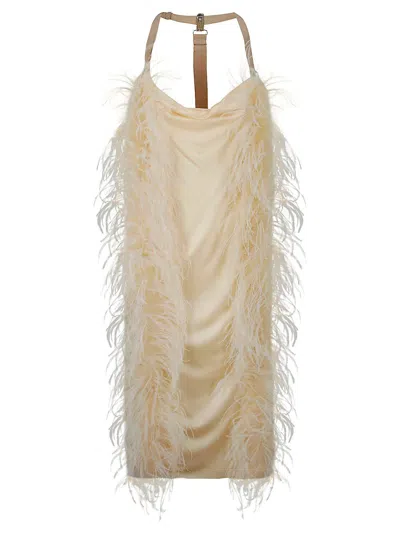 Sportmax Peach Viscose Ussita Dress In Multi
