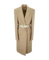 Sportmax Peak-lapel Open-front Coat In Nude
