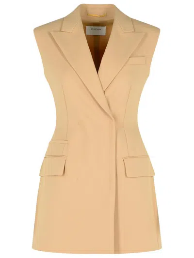 Sportmax 'pegli' Beige Virgin Wool Vest In Neutral