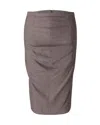 Sportmax Pencil Skirt In Grey Cotton In Grey