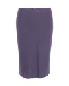 Sportmax Pencil Skirt In Navy Blue Cotton In Purple