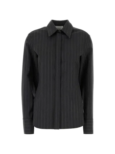 Sportmax Pepli Pinstripe Shirt In Black