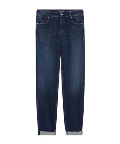 Sportmax Perfect Fit Cigarette Jeans In Ultramarine