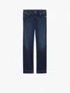 Sportmax Perfect Fit Stretch Denim Crop Jeans In Blue