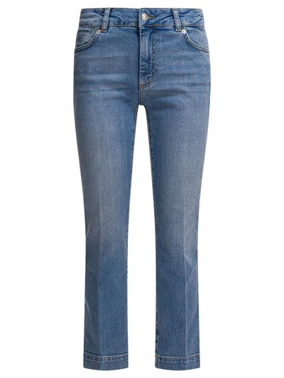 Sportmax Logo-patch Jeans In Blue