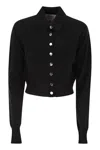 Sportmax Perseo Cropped Wool Cardigan Collar