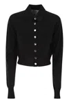 Sportmax Soft Fit Wool Cropped Cardigan Clothing In Black
