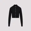 Sportmax Virgin Wool Cardigan With Classic Collar And Retro Charm In Black
