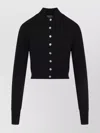 Sportmax Perseo Cropped Wool Cardigan Collar In Black