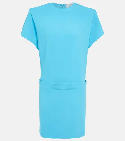 Sportmax Short-sleeve Mini Dress In Blue
