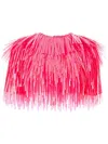 Sportmax Embellished Stretch Nylon Petalo Top In Pink