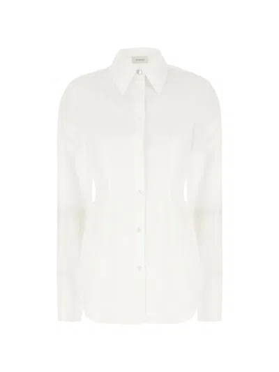 Sportmax Piacere Darted-waist Shirt In White