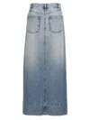 Sportmax Light-washed Denim Piavade Skirt In Denim