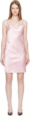 Sportmax Bias Pleated Mini Dress In Pink
