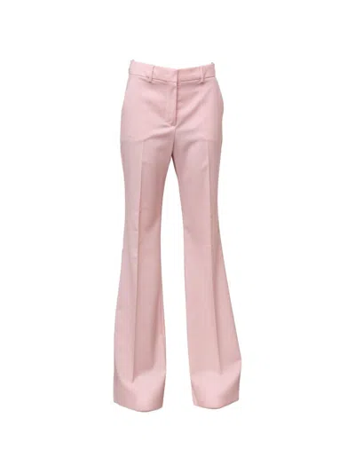 Sportmax Pink Flared Trousers In Virgin Wool