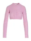 Sportmax Pink Medea Cropped Sweater In Pink