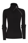 Sportmax Pinna Zipped Sweater In Black