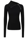 Sportmax Pinna Zipped Sweater In Black