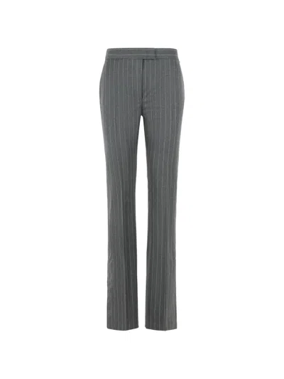 Sportmax Pinstripe Flared Trousers In Multi