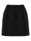 Sportmax Pinstripe Mini Skirt In Black