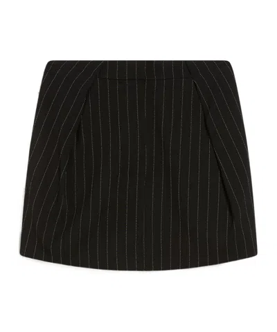 Sportmax Pinstripe Miniskirt In Black