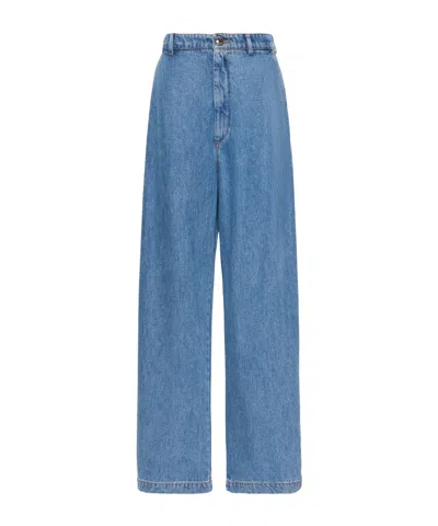 Sportmax Pioppo Wide-leg Jeans In Blue