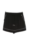 Sportmax Piped Drawstring Shorts In Black