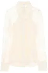 Sportmax Asti Lace Up Double Layer Shirt In White
