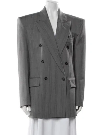 Pre-owned Sportmax Plaid Print Blazer W/ Tags In Gray