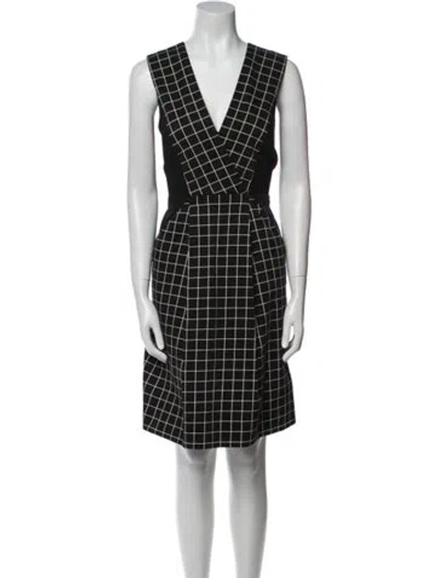 Pre-owned Sportmax Plaid Print Knee-length Dress In Multi