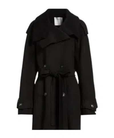 Sportmax Plain Colour Coats In Black