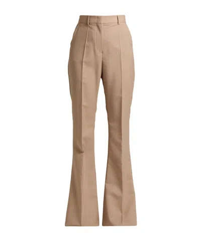 Sportmax Plain Colour Flared Trouser In Multi