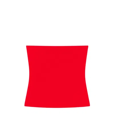 Sportmax Plain Jersey Belt In Red