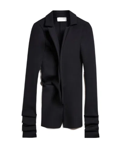 Sportmax Plain Knit Shirt Jacket In Black