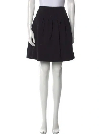 Pre-owned Sportmax Pleated Accents Knee-length Skirt In Black