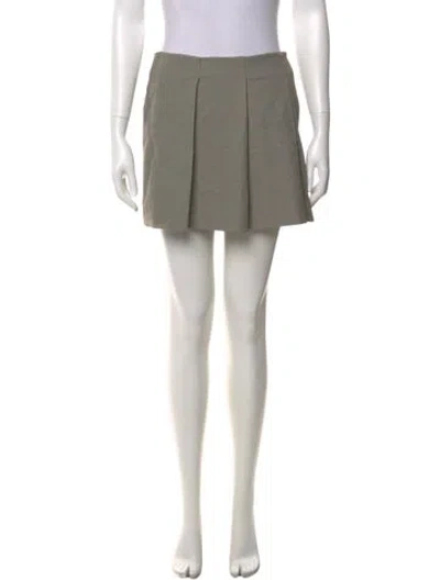 Pre-owned Sportmax Pleated Accents Mini Skirt In Neutral