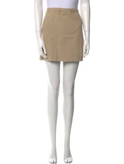 Pre-owned Sportmax Pleated Accents Mini Skirt In Neutral