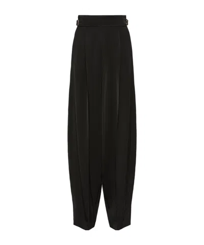 Sportmax Pleated Casual Pants In Black