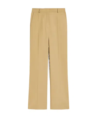 Sportmax Pleated Detail Casual Pants In Nude