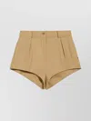 SPORTMAX PLEATED FRONT SHORTS WITH BELT LOOPS AND SLITS