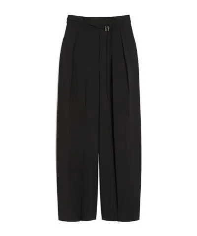 Sportmax Pleated-front Trousers In Black