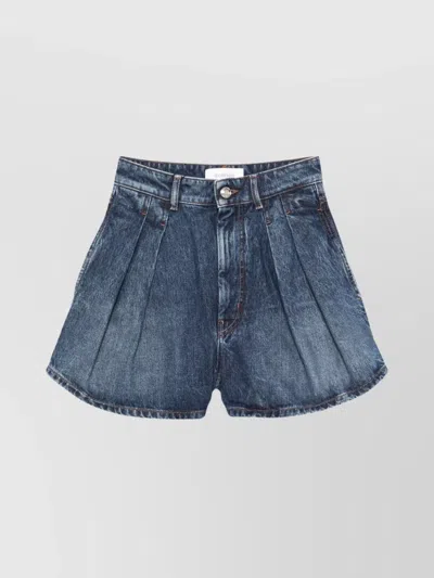 SPORTMAX PLEATED HIGH-WAISTED SHORTS BELT LOOPS