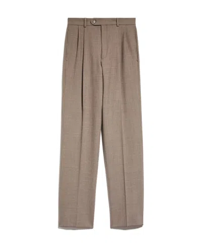 Sportmax Ferito Wool Tapered Trousers In Gray