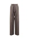 Sportmax Tailored Carrot Pants With Textured Fabric In Grigio