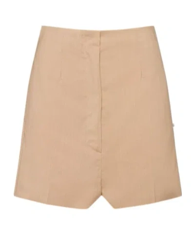 Sportmax Pocket Shorts In Dark Beige