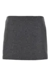 Sportmax Soft Virgin Wool Midi Skirt In Gray