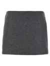 Sportmax Soft Virgin Wool Midi Skirt In Gray