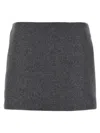 Sportmax Soft Virgin Wool Midi Skirt In Gray