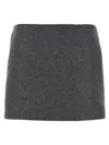 Sportmax Soft Virgin Wool Midi Skirt In Gray